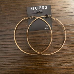 NEW Guess gold hoop earrings
